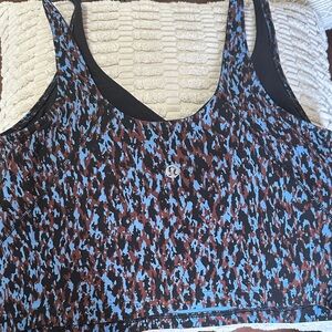 lululemon athletica Black and Blue Patterned Top